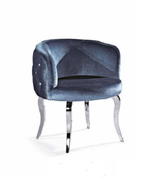 Design Chair Textile Dining room stainless steel Armchair Chair Lounge Seater