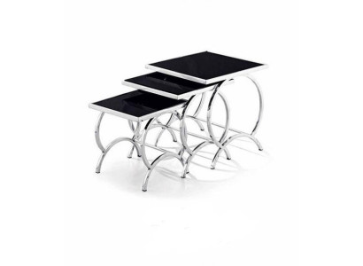 Side table Table 3x Coffee table Sofa Tables Living room Design stainless steel