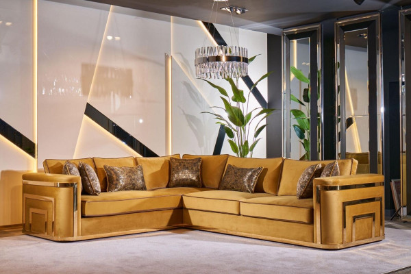 Corner sofa en Furniture Fabric Living landscape Corner sofa L-shape Sofa Corner suite