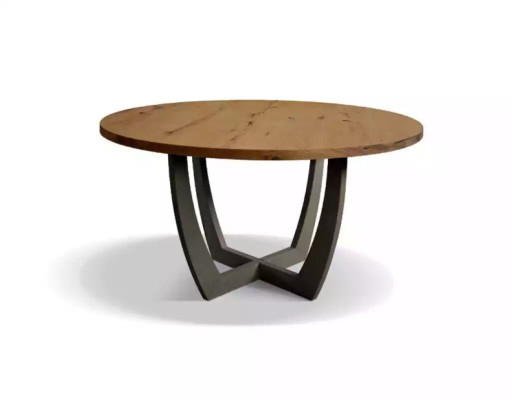 Round Dining table Wood Round kitchen table dining table style modern brown 140cm