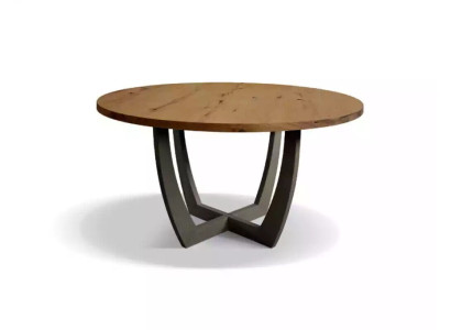 Round Dining table Wood Round kitchen table dining table style modern brown 140cm