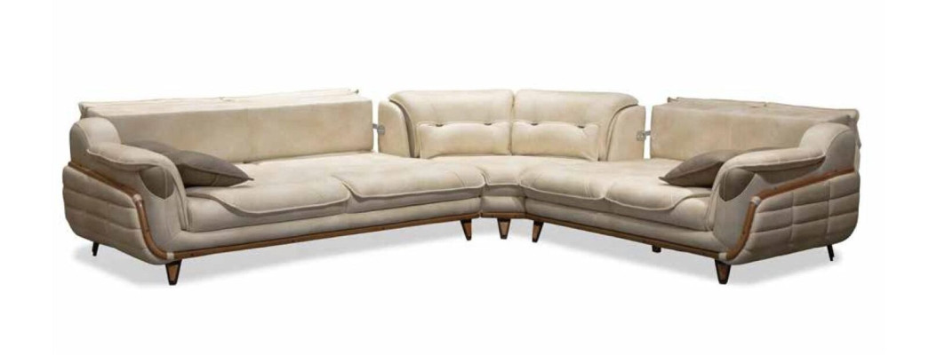 Corner sofa L-shape Textile Luxury Sofa Living landscape Upholstery Couch Couches