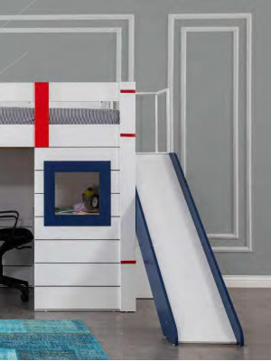 Bunk bed Loft bed Childrens bed Wood Children Room Modern Furniture Slide Table