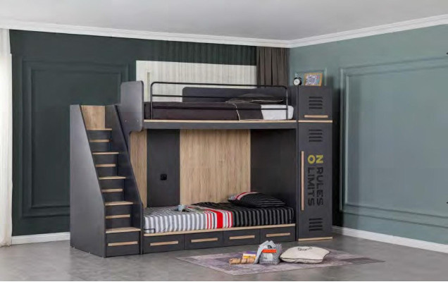 Bunk bed Loft bed Youth room Childrens bed Youth room Loft beds Bunk bed