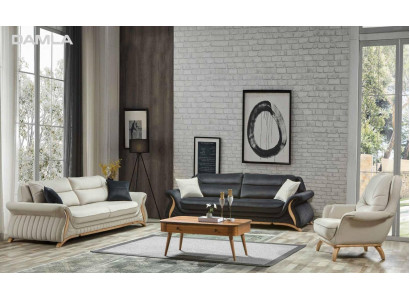 Design Sofa set Upholstery Sofa Armchair Set Suite 3+3+1 3 pcs. set