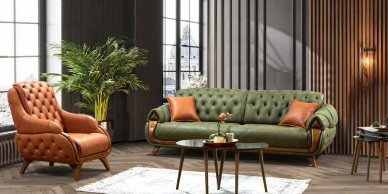 Sofa set 3+1 Seater Group Sofa Armchair Chesterfield Sofas Couch