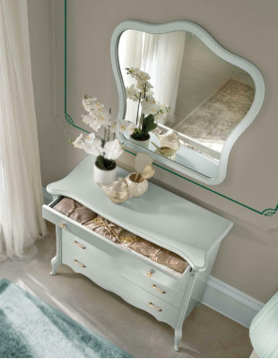 Mirror Chest of drawers Wardrobe Chests of drawers Bedroom Set Wood Modern Style Dressing table