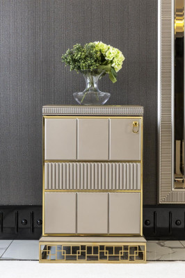 Chest of drawers Beige Luxury Wardrobe Elegant Chests of drawers Style Modern Furniture Beautiful new