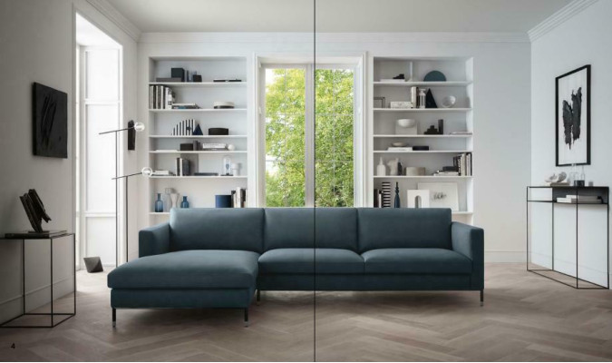 Leather sofa Living landscape Corner sofa XXL Upholstery Corner Seat Couch L-shape Living room