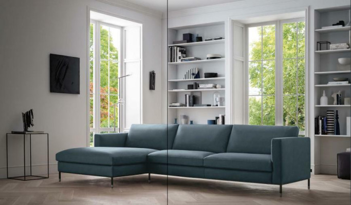 Leather sofa Living landscape Corner sofa XXL Upholstery Corner Seat Couch L-shape Living room