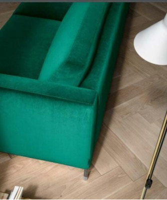 Living room Green Three Seater Fabric Design Couches Upholstery Sofa Sofas Green Furniture