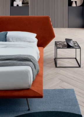 Double bed Beds Design Upholstery Bedroom 200x200cm Modern Wood Bed Italy