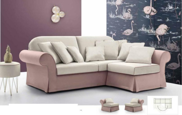Corner sofa L-shape Upholstery Sofa Modern Living room Furniture Luxury Fabric new alfitalia