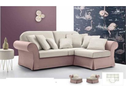 Corner sofa L-shape Upholstery Sofa Modern Living room Furniture Luxury Fabric new alfitalia