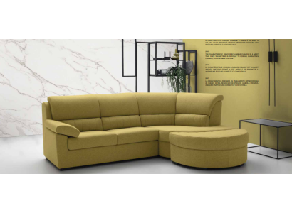 Italy Furniture Textile Yellow Modern Luxury Corner Couch L-shape Noble Modern alfitalia