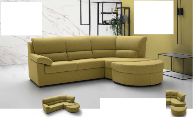 Italy Furniture Textile Yellow Modern Luxury Corner Couch L-shape Noble Modern alfitalia
