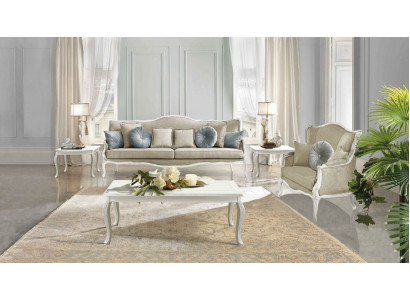 Italian Furniture 3 Seater Classic Baroque Rococo Sofa Textile Fabric Couch new