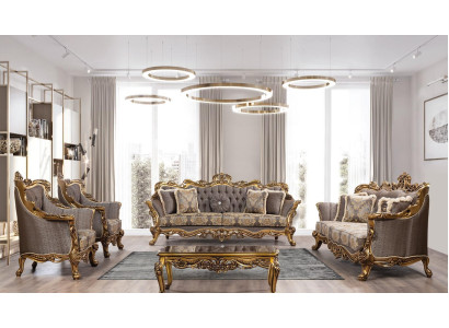 Luxury sofa set Classic Couch Sofa Upholstery Furniture Set Complete 5 pieces