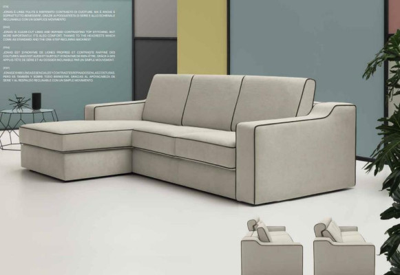 Design Textile Modern Couch Luxury Corner sofa L-shape Furniture Upholstery Beige alfitalia
