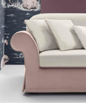 Classic Upholstered furniture Sofas Design Luxury Couch Sofa Textile Sofas Pink 3 Seater