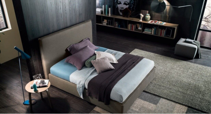 Luxury Double Beds Brown 200x200 Sleep Room Leather Hotel Bed Upholstery Design