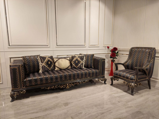 Comfortable sofa set 3+1+1 sofa with coffee table 4 pieces. Set Group Upholstery