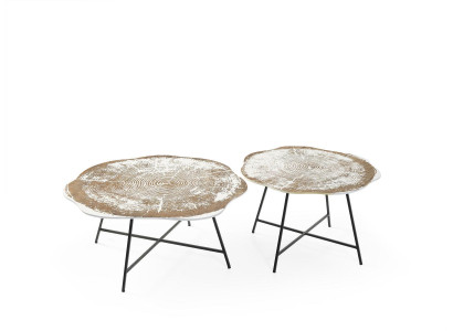 Coffee tables Set of 2 Coffee tables Tables Designer Round 2-piece Coffee table e