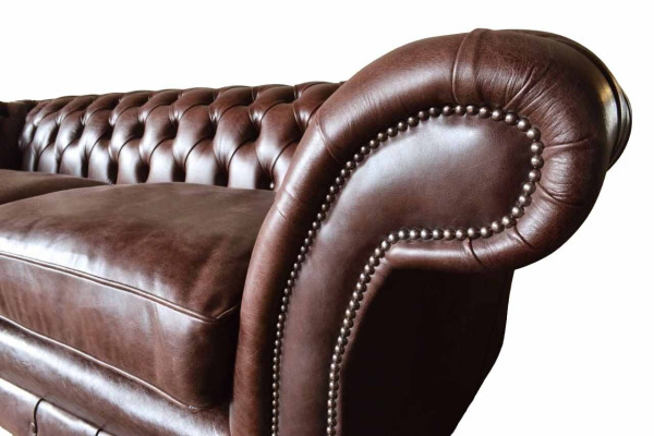 Sofa 3 Seater Couch Upholstery Sofas Couches Living room Chesterfield Leather