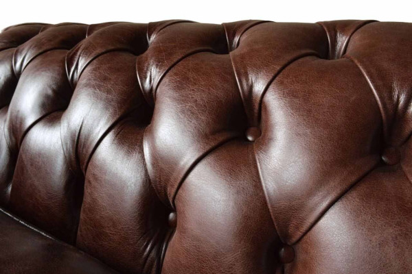 Sofa 3 Seater Couch Upholstery Sofas Couches Living room Chesterfield Leather