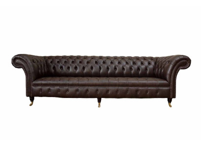Sofa 4 Seater Chesterfield Couch Luxury 245cm Leather Sofa Couches Furniture