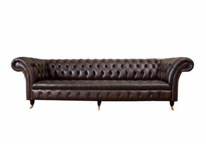 Chesterfield 4 Seater Leather Living room Design Couches Sofa Furniture new