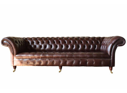 Sofa Chesterfield Couch Upholstery Seat Leather Couches Brown Designer