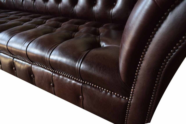 Sofa Chesterfield Couch Upholstery Seat Leather Couches Brown Designer