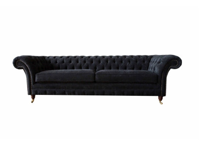 Design Sofa 4 Seater Upholstery Luxury Classic Textile Chesterfield Sofas