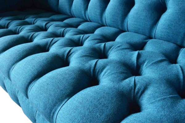 Chesterfield Upholstery Sofas Design Textile Sofa 4 Seater Sofa Luxury Design Blue e