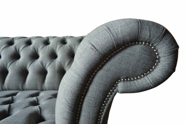 Gray Four Seater Sofa Fabric Living room Design Couches Upholstery Sofas new