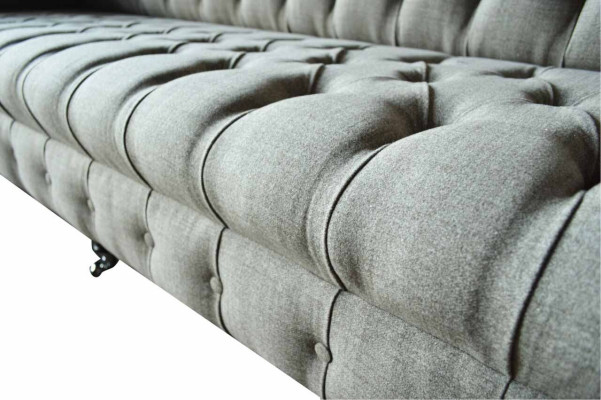Gray Four Seater Sofa Fabric Living room Design Couches Upholstery Sofas new