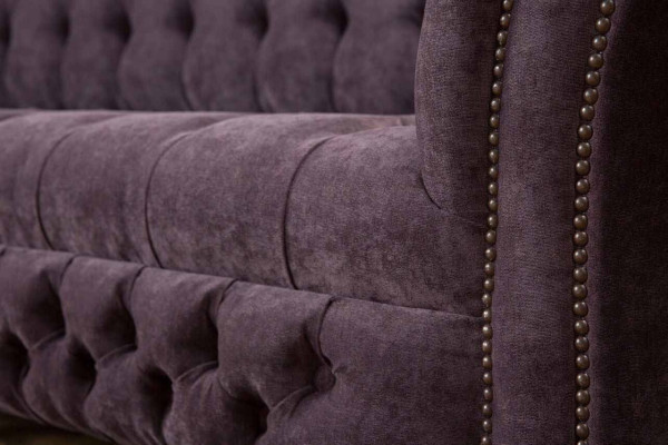 Design Sofa 4 Seater Couch Upholstery Luxury Textile Sofas Chesterfield