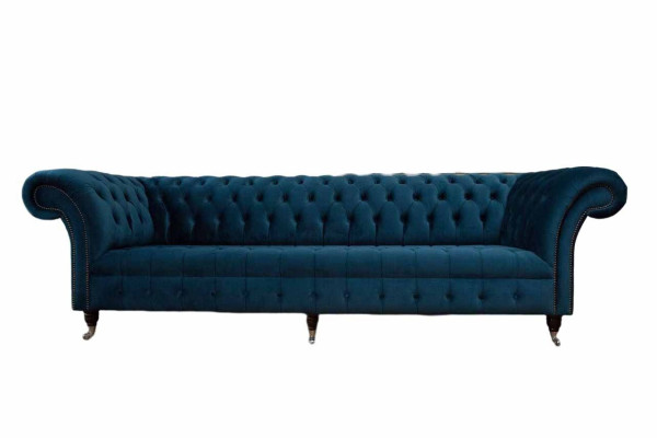 Design Sofa Chesterfield Upholstery Modern Textile Fabric 4 Seater Sleep