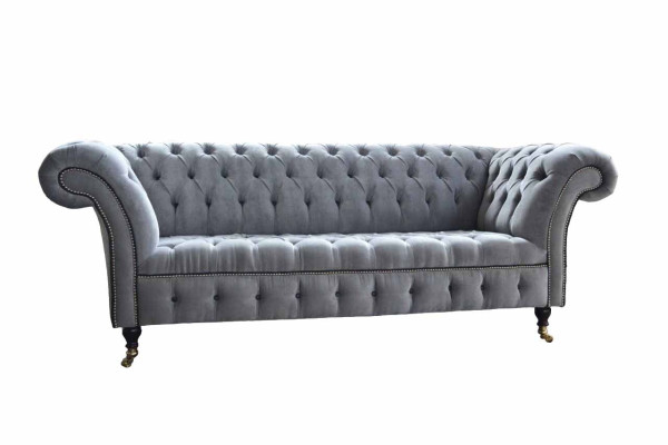 Chesterfield 3 Seater Couch Seat Textile Fabric Couches Sofas Sofa Upholstery