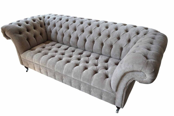 Gray Chesterfield Couch Three Seater Seat Cushion Couches Sofa Furniture new