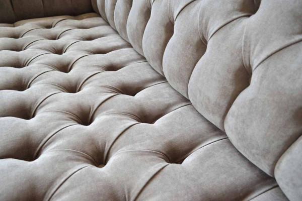 Gray Chesterfield Couch Three Seater Seat Cushion Couches Sofa Furniture new