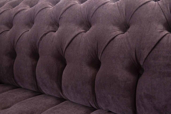Modern Chesterfield Sofa Couch Upholstery 3 Seater Purple Textile Fabric Sofas new