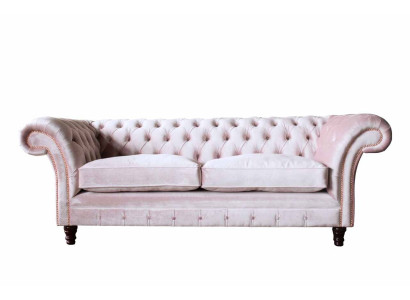 Sofa 3 Seater Couch Furniture Design Chesterfield Seat Textile Upholstery new