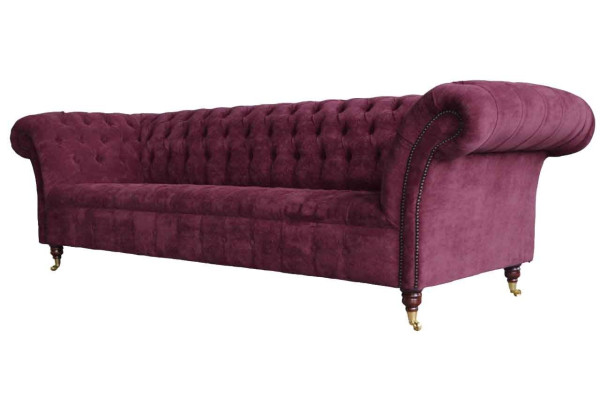 Chesterfield Design Couch Upholstery Textile Sofa Couches 3 Seater new