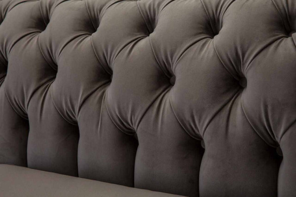 Couches Upholstery Sofas 3 Seat Three Seater Fabric Sofa Chesterfield Gray new