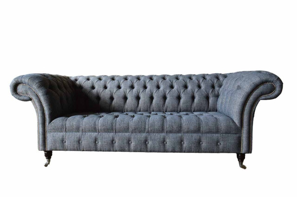 Three Seater Couch Upholstery Design Sofa Chesterfield Gray Sofas Room Furniture