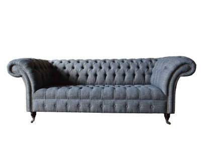 Three Seater Couch Upholstery Design Sofa Chesterfield Gray Sofas Room Furniture