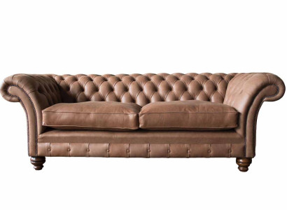 Chesterfield Sofa Design Luxury Leather Upholstery Classic Sofa 3 Seater