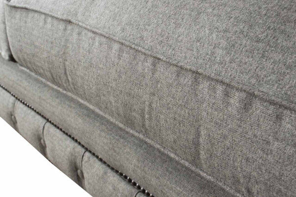English Chesterfield Sofa Couch Office Furniture Three Seat Velvet 230cm Brown